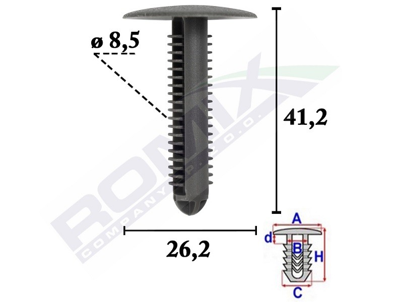 ROMIX Clip, trim / protective strip Article number: C70608 cheaply