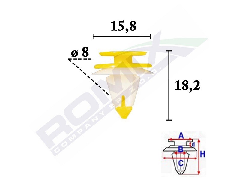 ROMIX Clip, trim / protective strip Article number: C70621 cheaply