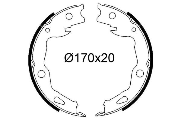 VALEO Brake Shoe Set Article number: 564261 cheaply