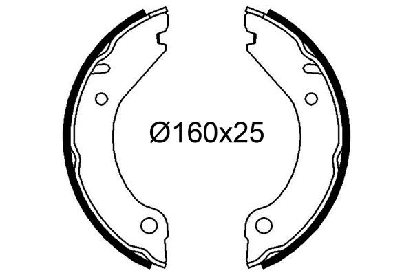 VALEO Brake Shoe Set Article number: 564263 cheaply