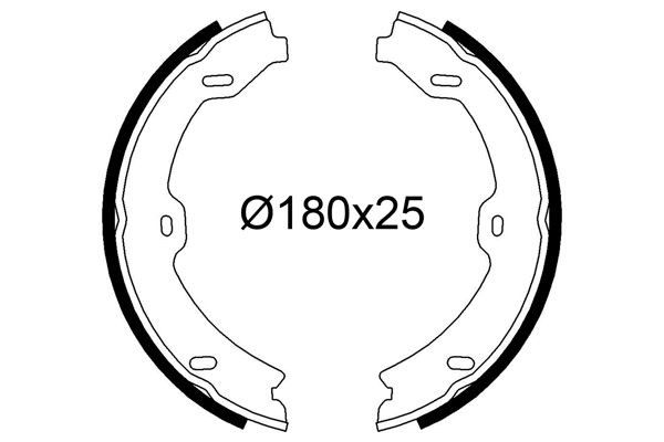 VALEO Brake Shoe Set Article number: 564280 cheaply