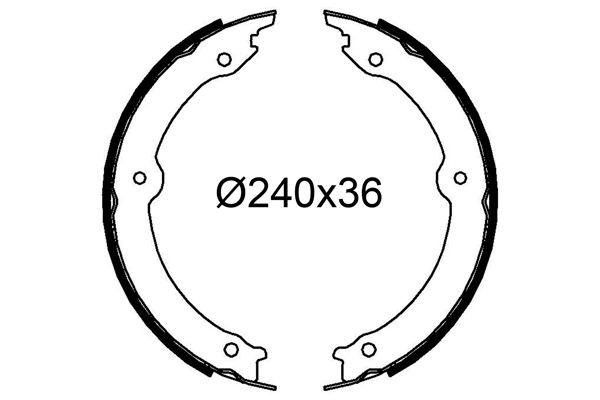VALEO Brake Shoe Set Article number: 564283 cheaply