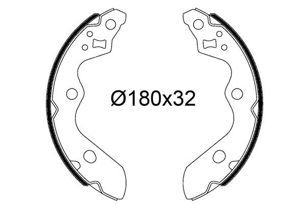 VALEO Brake Shoe Set Article number: 564321 cheaply
