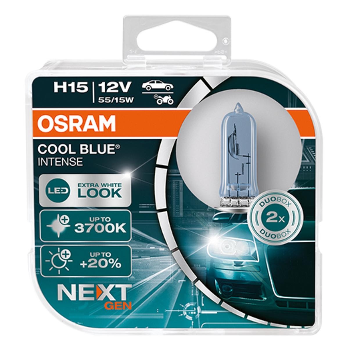 OSRAM Pære, fjernlys COOL BLUE INTENSE next Generation Varenummer: 64176CBN-HCB billige
