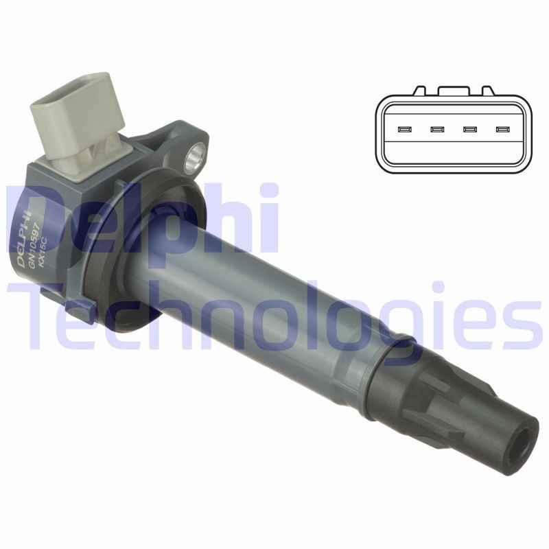 DELPHI Ignition coil Article number: GN10597-12B1 cheaply