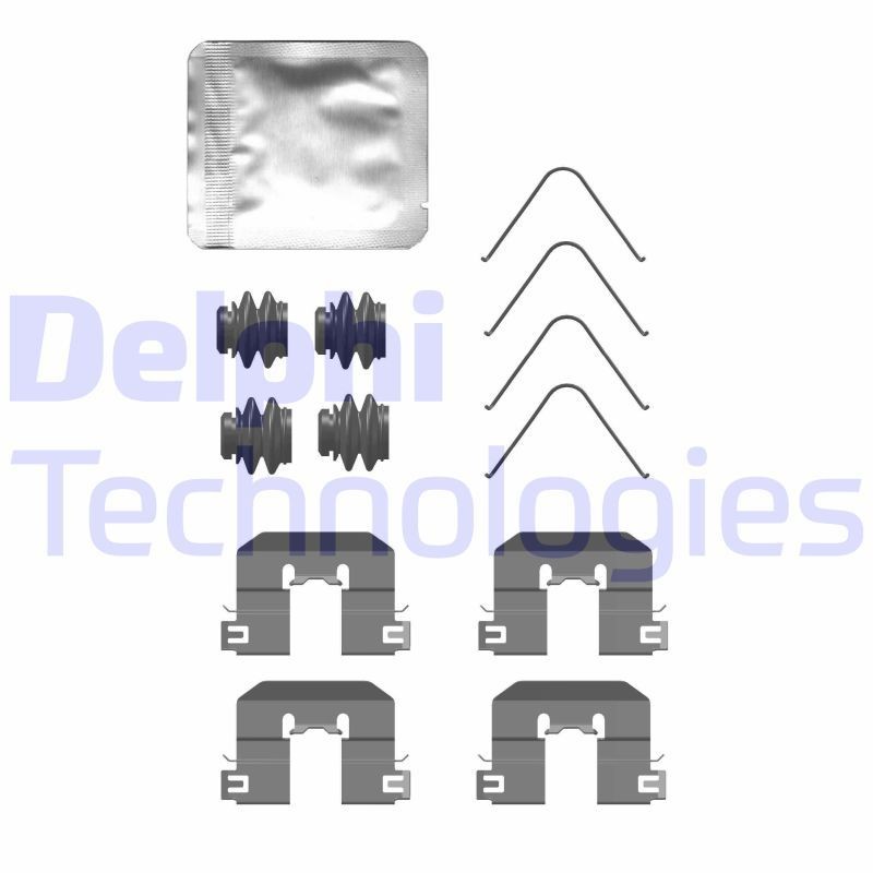 DELPHI LX0760 Lisakomplekt, ketaspiduriklotsid i10 1.0 MPi 67 HP Bensiin
