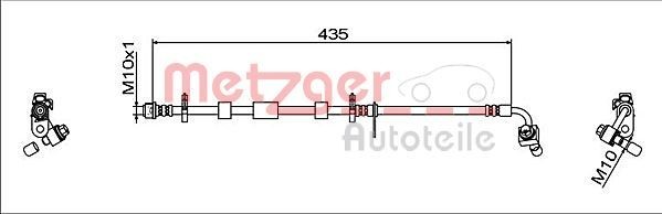 METZGER Brake hose Article number: 4111929 cheaply