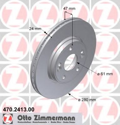 ZIMMERMANN Brake disc Article number: 470.2413.00 cheaply