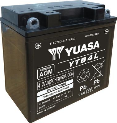 YUASA Starterbatteri Varenummer: YTB4L billige