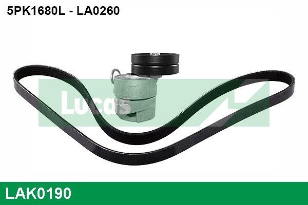 LUCAS V-Ribbed Belt Set Article number: LAK0190 cheaply