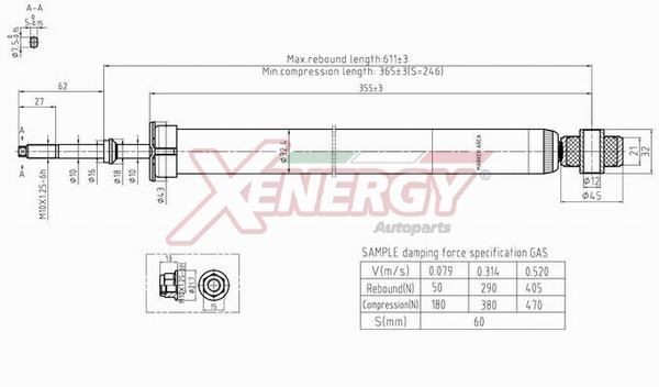 AP XENERGY Shock absorber Article number: X032342 cheaply