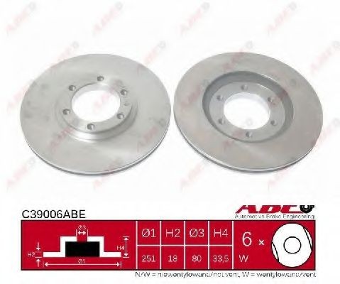 ABE Brake disc Article number: C39006ABE cheaply