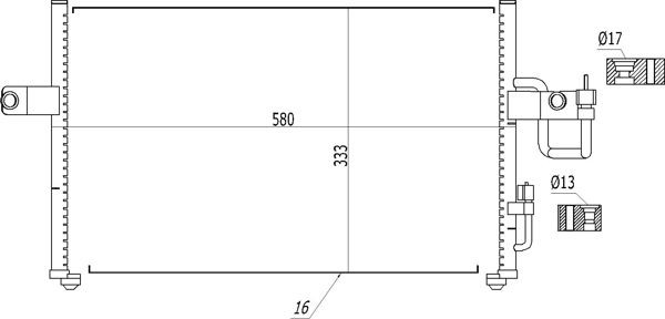 HART Air conditioning condenser Article number: 611 217 cheaply