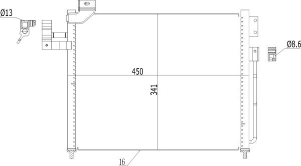 HART Air conditioning condenser Article number: 614 542 cheaply