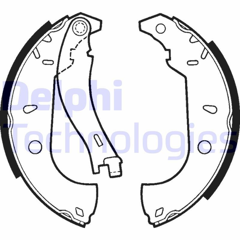 DELPHI Brake Shoe Set Article number: LS1379 cheaply
