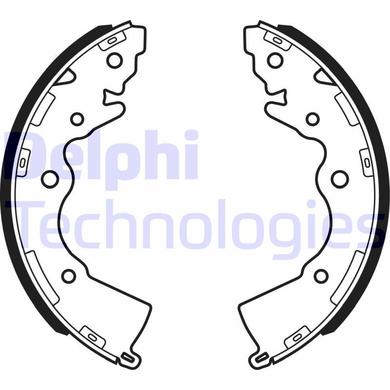 DELPHI Brake Shoe Set Article number: LS1996 cheaply