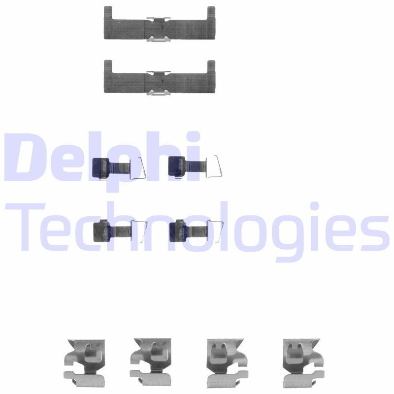 DELPHI LX0063 Σετ βοηθ. εξαρτημάτων, τακάκια φρένων STARLET 1.3 (EP71L, EP71R) 75 PS Βενζίνη 1989