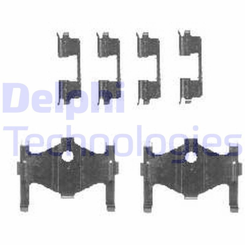 DELPHI LX0471 Monteringssæt til bremseklodser COUPE 1.6 i 16V 107 HK Benzin 2002