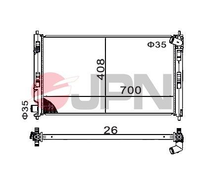 JPN Engine radiator Article number: 60C9025-JPN cheaply