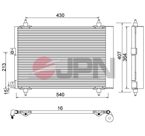 JPN Air conditioning condenser Article number: 60C9089-JPN cheaply