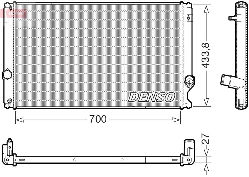DENSO Engine radiator Article number: DRM51019 cheaply