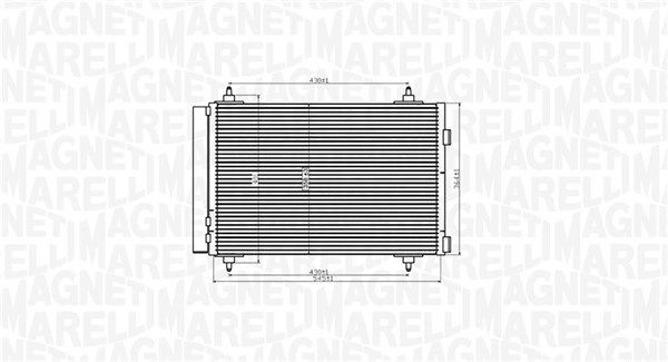 MAGNETI MARELLI Air conditioning condenser Article number: 350203916000 cheaply