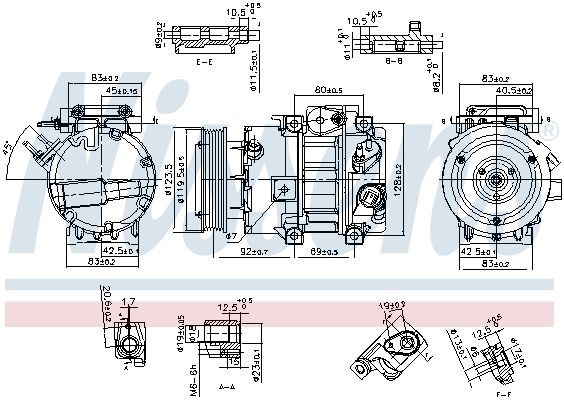 NISSENS Air conditioning compressor Article number: 890917 cheaply