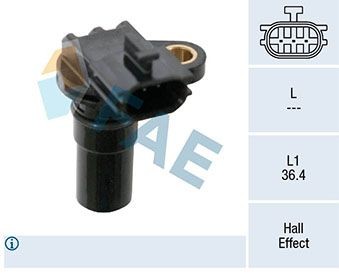 FAE 79492 RPM Sensor, automatic transmission FLUENCE 1.6 (L33T, L33J, L304, L305, L30H) 117 PS Petrol