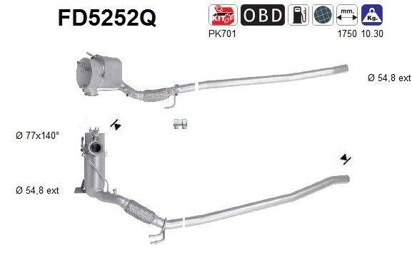 AS Diesel particulate filter Article number: FD5252Q cheaply