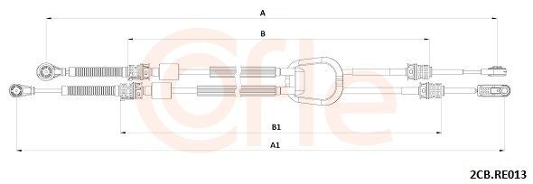 COFLE Cable, manual transmission Article number: 92.2CB.RE013 cheaply