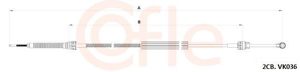 COFLE 92.2CB.VK036 Cable, manual transmission PASSAT 2.0 FSI 150 PS Petrol 2011