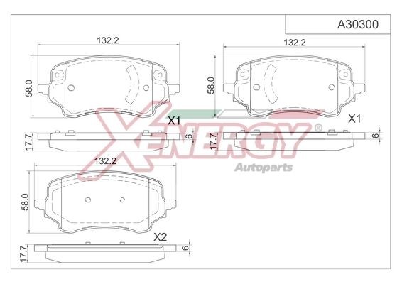 AP XENERGY Bremseklodser Varenummer: X41410 billige