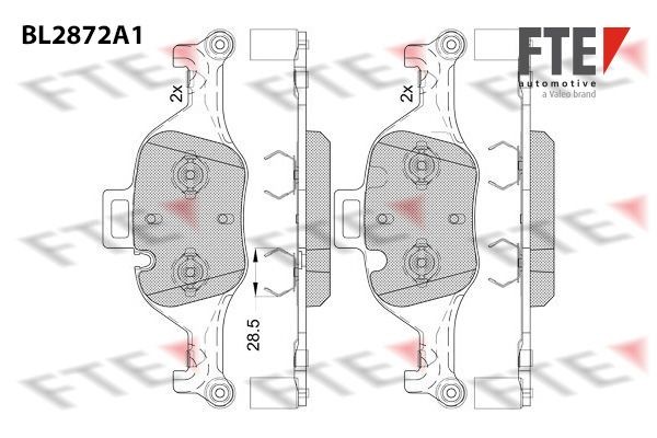 FTE Brake pad set Article number: BL2872A1 cheaply