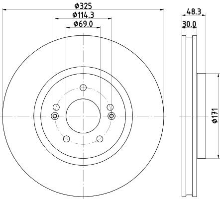 MINTEX Brake disc Article number: MDC3039C cheaply
