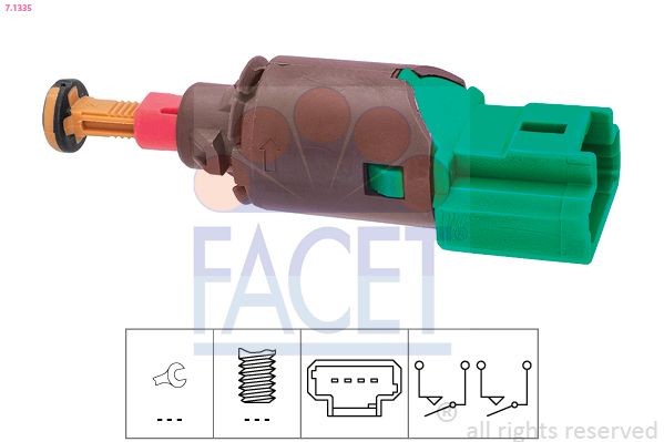 FACET 7.1335 Switch, clutch control (cruise control) MASTER 2.3 dCi 135 FWD (EV0N, HV0N, UV0N, EV08, HV08, UV08) 136 PS Diesel