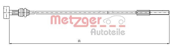 METZGER Hand brake cable Article number: 10.8226 cheaply