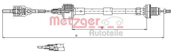 METZGER Clutch Cable Article number: 11.2533 cheaply