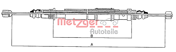METZGER Hand brake cable Article number: 11.6593 cheaply