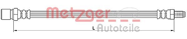 METZGER Bremseslange Varenummer: 4110641 billige