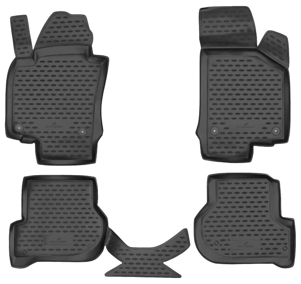 WALSER 75051 Floor mats OCTAVIA 2.0 TDI RS 170 PS Diesel 2013