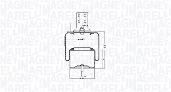 MAGNETI MARELLI Boot, air suspension Article number: 030607020166 cheaply