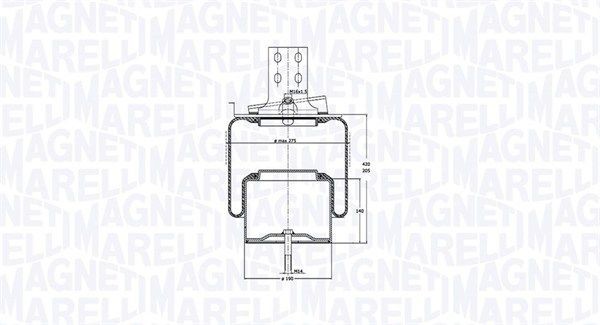 MAGNETI MARELLI Boot, air suspension Article number: 030607020168 cheaply