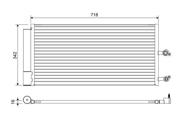 VALEO Air conditioning condenser Article number: 822644 cheaply