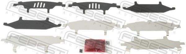FEBEST 0103-ZZE120F Accessory Kit, disc brake pads COROLLA 1.5 RUNX VVT-i (NZE121_) 110 PS Petrol 2007