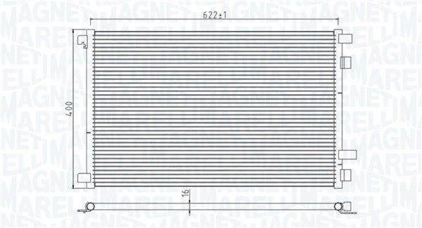 MAGNETI MARELLI Air conditioning condenser Article number: 350203216000 cheaply