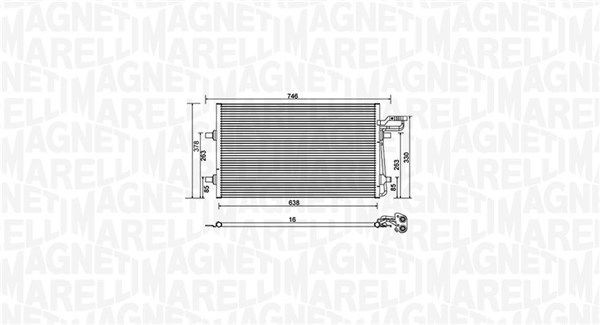 MAGNETI MARELLI Air conditioning condenser Article number: 350203218000 cheaply