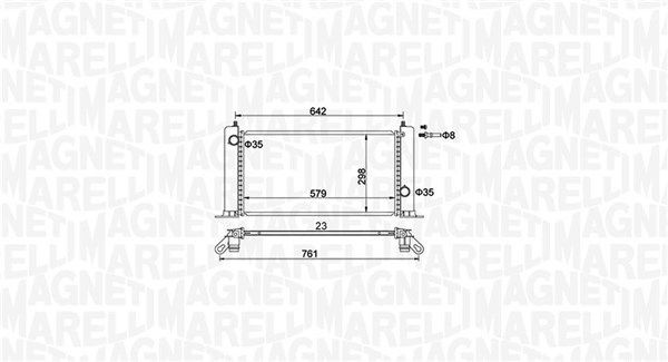 MAGNETI MARELLI Air conditioning condenser Article number: 350203638000 cheaply