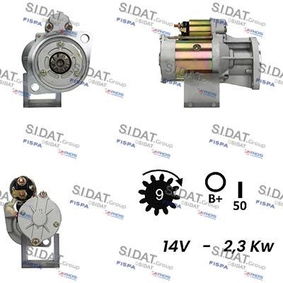 SIDAT Starter motor Article number: S12HT0539A2 cheaply