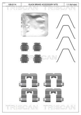TRISCAN 8105 431659 Lisakomplekt, ketaspiduriklotsid XCEED 1.5 T-GDi MHEV 160 HP Bensiin/elekter