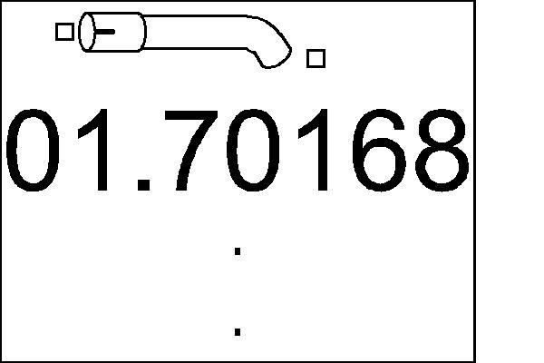 MTS Exhaust Pipe Article number: 01.70168 cheaply